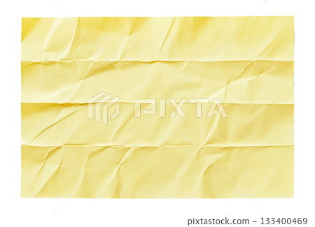 Yellow Crumpled Paper 133400469