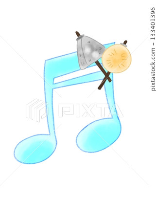 Musical note with oden Musical note with oden 133401396
