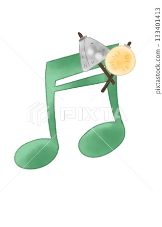 Musical note with oden 133401413