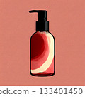 perfume bottle on pink background 133401450