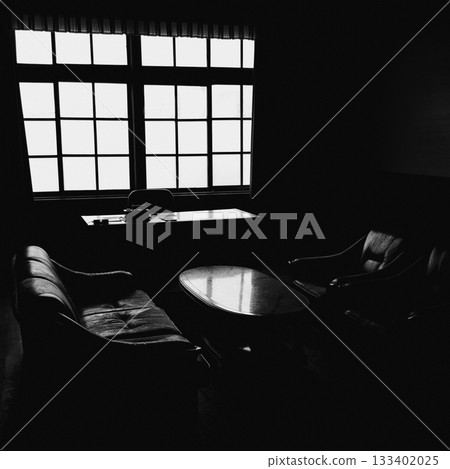 Monochrome reception room in an old building Monochrome reception room in an old building 133402025