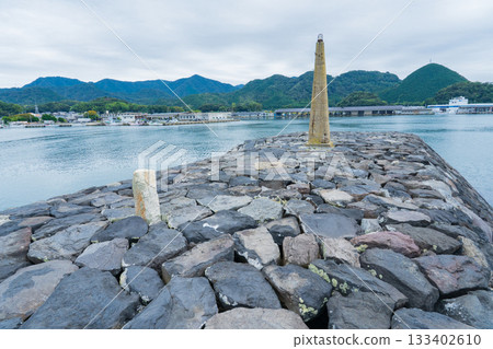 山口縣萩市，惠比須賀花造船廠遺址的石砌堤岸 133402610