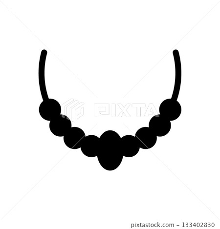 項鍊和配件輪廓圖標 133402830