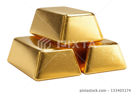 Gold Bars Bullion Stack 133403174