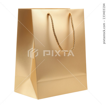Gold Shopping Bag 133403194