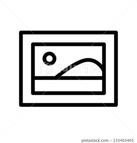 繪畫和框架線圖標 繪畫和框架線圖標 133403405