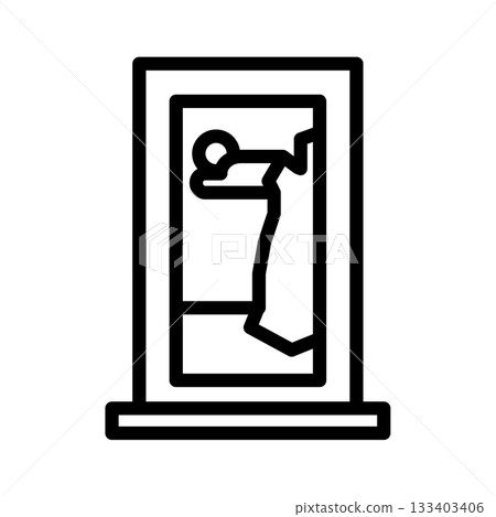 掛軸和日本繪畫線條圖標 133403406