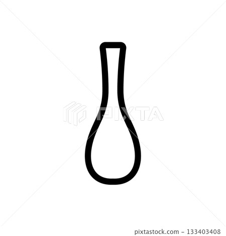 花瓶和單支花瓶線條圖標 花瓶和單支花瓶線條圖標 133403408