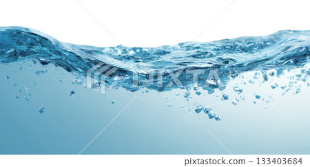 Underwater Blue Water with Air Bubbles 133403684