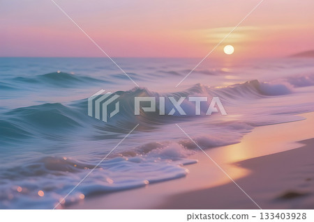 sunset on the beach 133403928