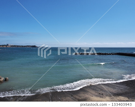 Shima Peninsula: View from Onohama Beach along the Sunset Pearl Highway to Cape Daio 133403943