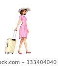 A woman going on a trip. 133404040