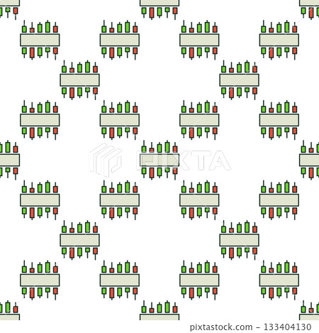 Candlestick Graphic with square inside vector Candlestick Chart colored seamless pattern Candlestick Graphic with square inside vector Candlestick Chart colored seamless pattern 133404130