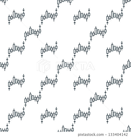 Cryto Price Chart vector Trading and Investment linear seamless pattern 133404142