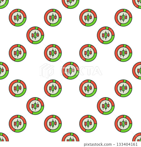 Stock Chart vector Piechart colored seamless pattern Stock Chart vector Piechart colored seamless pattern 133404161