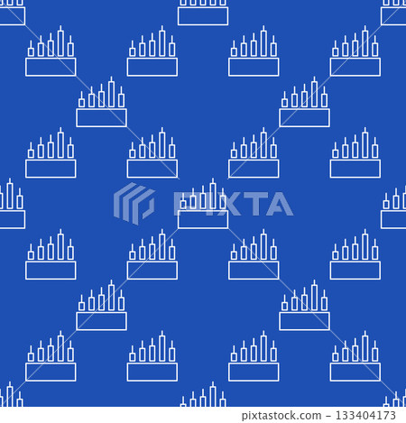 Vector Candlestick Chart Trading Analysis seamless pattern in outline style 133404173