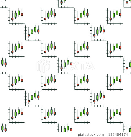 Vector Stock Chart colored minimal seamless pattern 133404174
