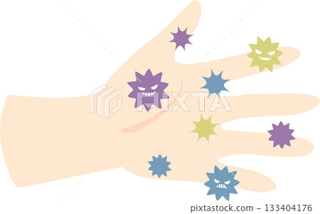 Hands with germs 133404176