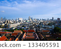 Bangkok cityscape seen from Loha Prasat Metal Palace in Wat Ratchanatdaram, Bangkok Thailand 133405591