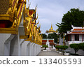 Golden Mount of Bangkok seen from Wat Ratchanatdaram, popular tourist attraction  133405593