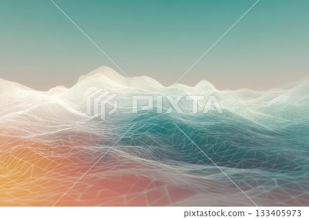 Abstract Low Poly Terrain Landscape View Abstract Low Poly Terrain Landscape View 133405973