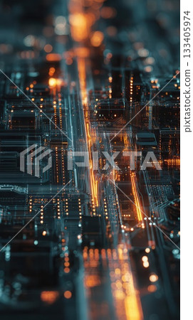 Abstract Technology Circuit Board Close up Abstract Technology Circuit Board Close up 133405974