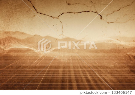 Abstract Beige Landscape With Cracks Abstract Beige Landscape With Cracks 133406147