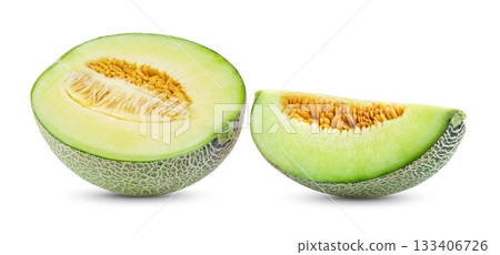 Melon isolated on white background ( image from camera ) Melon isolated on white background ( image from camera ) 133406726