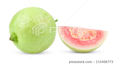 guava isolated on white background ( image from camera ) guava isolated on white background ( image from camera ) 133406773
