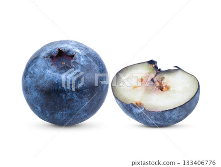 Fresh blueberry isolated on white background 133406776