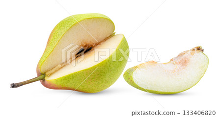 pear isolated on white background ( image from camera ) 133406820