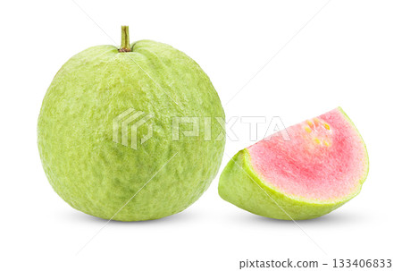 guava isolated on white background ( image from camera ) 133406833