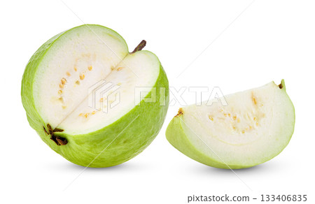 guava isolated on white background ( image from camera ) guava isolated on white background ( image from camera ) 133406835