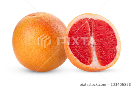 grapefruit isolated on white background (Image from camera) grapefruit isolated on white background (Image from camera) 133406858