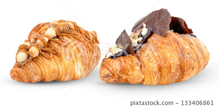 Croissant isolated on white background ( image from camara ) Croissant isolated on white background ( image from camara ) 133406861
