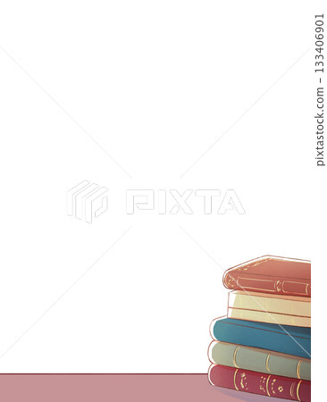 Western-style books on the desk Western-style books on the desk 133406901