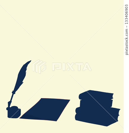 Western-style writing implements, etc. Silhouette 133406903