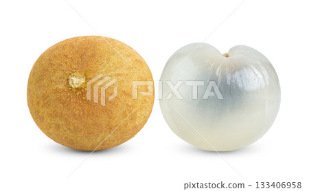longan isolated on white background ( image from camera ) 133406958