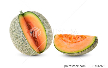 melon on white background ( image from camera ) melon on white background ( image from camera ) 133406978