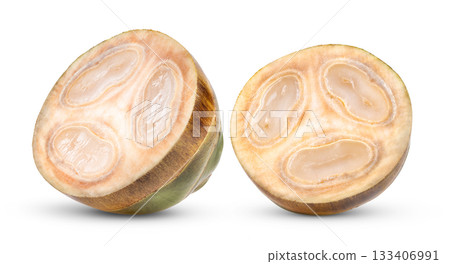 Asian Palmyra palm isolated on white background ( image from camera ) Asian Palmyra palm isolated on white background ( image from camera ) 133406991
