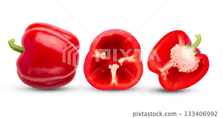 red pepper isolated on white background ( image from camera ) red pepper isolated on white background ( image from camera ) 133406992