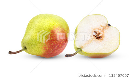 pear isolated on white background ( image from camera ) 133407007