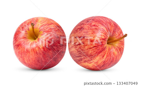 red apple isolated on  white background ( Image from camera) 133407049