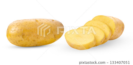 Potato isolated on white background ( image from camera ) Potato isolated on white background ( image from camera ) 133407051