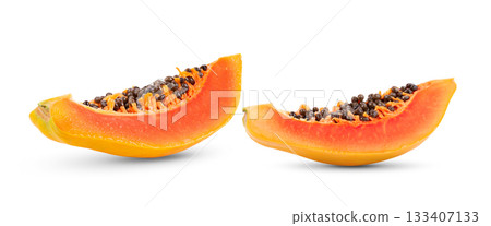 papaya isolated on white background (Image from camera) 133407133