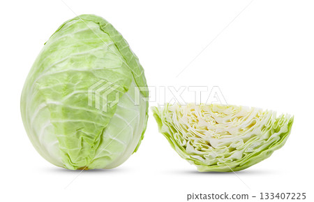 cabbage isolated on white background ( image from camera ) cabbage isolated on white background ( image from camera ) 133407225