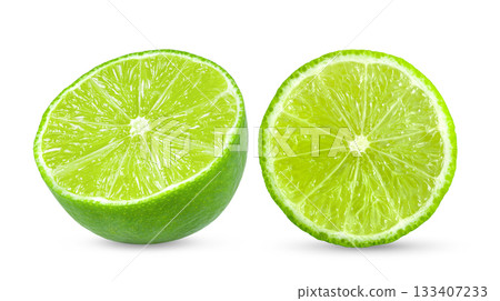 lime isolated on white background ( image from camera ) 133407233