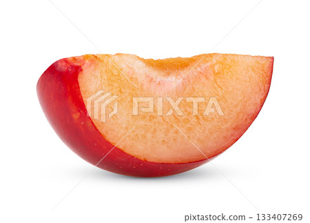 cherry plums isolated on white background 133407269