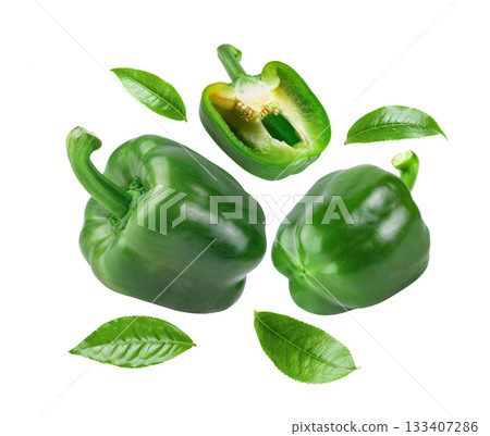 fresh pepper isolated on white background 133407286