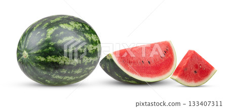 watermelon isolated on white background watermelon isolated on white background 133407311